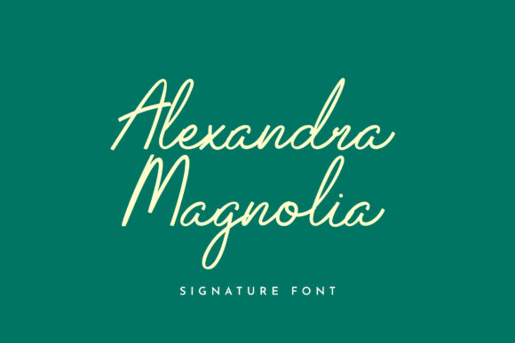 Alexandra Magnolia Script Font for Elegant Craft Projects