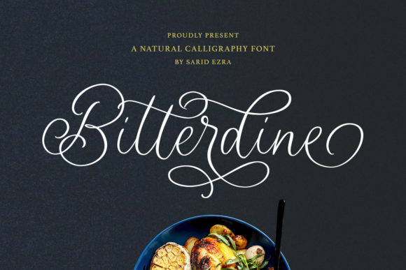 Bitterdine: A Modern Script Handwritten Font for Digital Branding