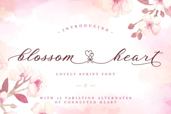 Blossom Heart: A Romantic Script Font for Thoughtful Design