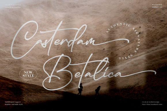 Casterdam Baletica: A Vintage Script Font for Fashion & Editorial Brands