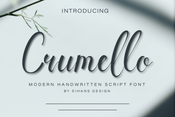 Crumello: A Dainty Script Font for Editorial Romance