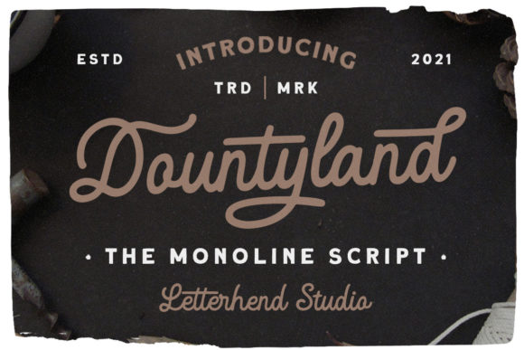 Dountyland: Bold Vintage Script Font for Scroll-Stopping Brand Content