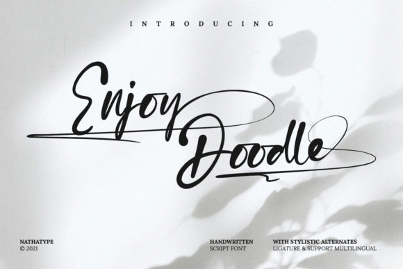 Enjoy Doodle Script Font for Handmade Creators