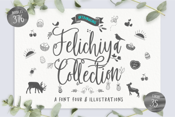 Felichiya Collection: A Warm, Organic Script Handwritten Font for Makers