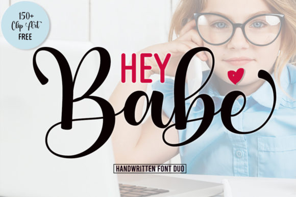 Hey Babe Font: A Script Handwritten Duo for Makers