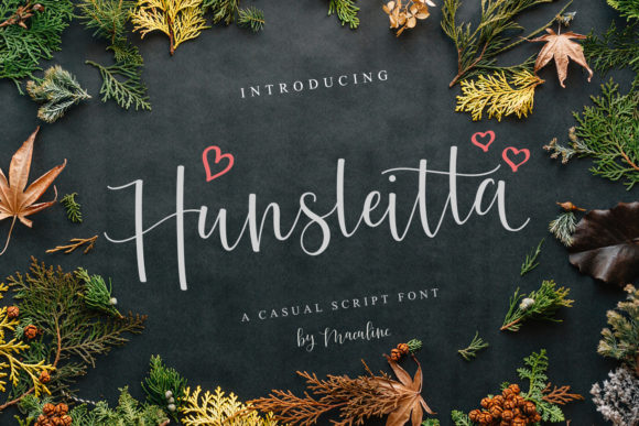 Hunsleitta Script Font for Warm, Whimsical Branding