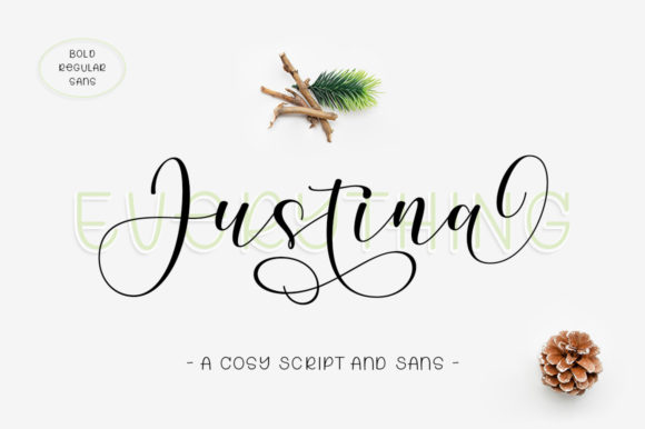 Justina Duo: Elegant Script Handwritten Fonts for Makers