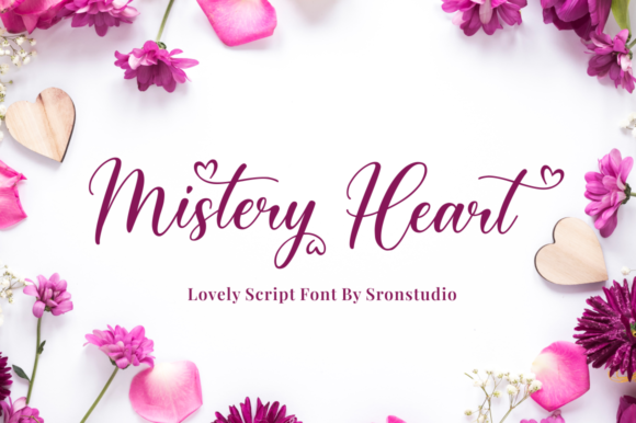 Mistery Heart Script Font for Small Business Branding