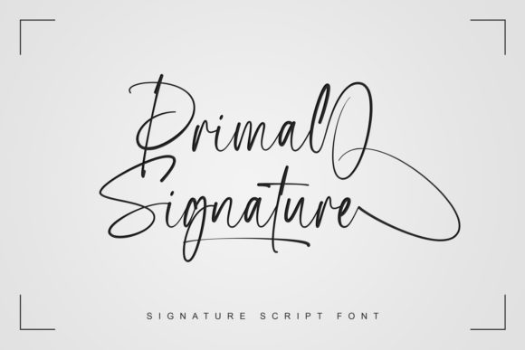 Primal Signature Font for Elegant Handmade Designs