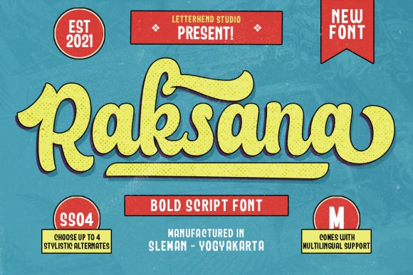 Raksana Font: Bold Script Handwritten Typeface for Makers