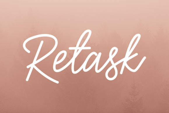 Retask Script Font for Handmade Creatives