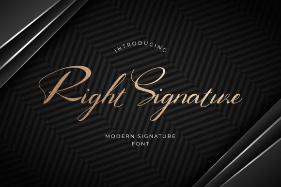 Right Signature: An Elegant Script Font for Brand Campaigns