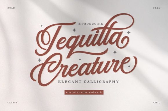Tequilla Creature: A Refined Script Font for Elegant Branding