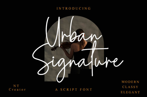 Urban Signature: A Sweet, Flowing Script Font for Elegant Branding