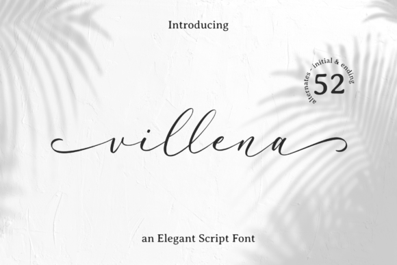 Villena: An Elegant Script Handwritten Font for Editorial Design
