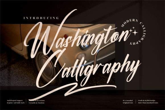 Washington Calligraphy: A Script Handwritten Font for Elegant Campaigns