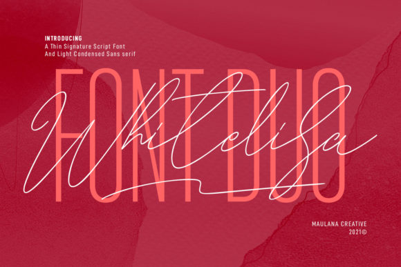 Whitelisa Font: Thin Script + Sans Serif Duo for Friendly Branding
