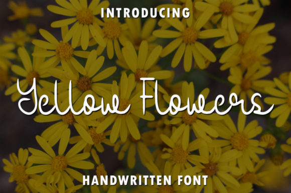 Yellow Flowers Script Font for Elegant Digital Branding